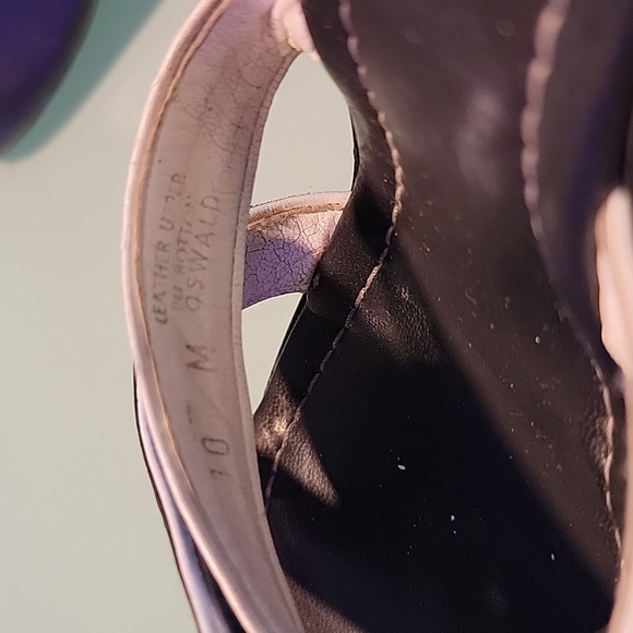 Black/white snappy wedge sandals. 41/10 - Picture 8 of 9